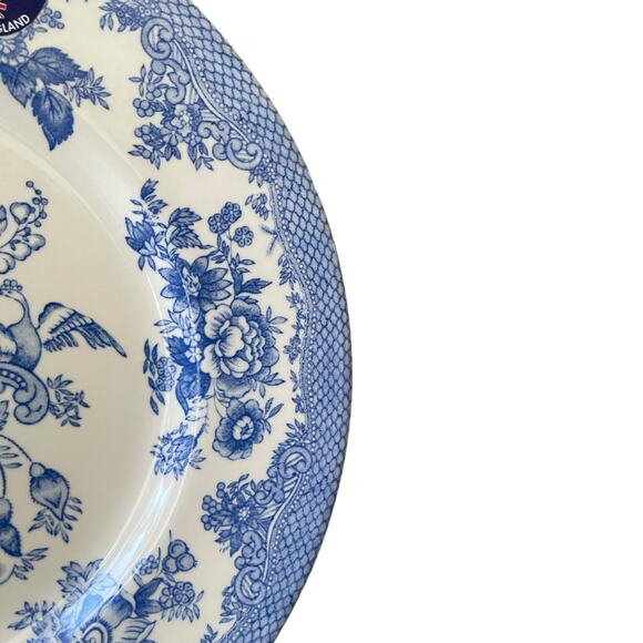 Royal Stafford Asiatic Pheasant 11in Dinner Plates Blue & White Set of 4 NEW - Picture 6 of 10